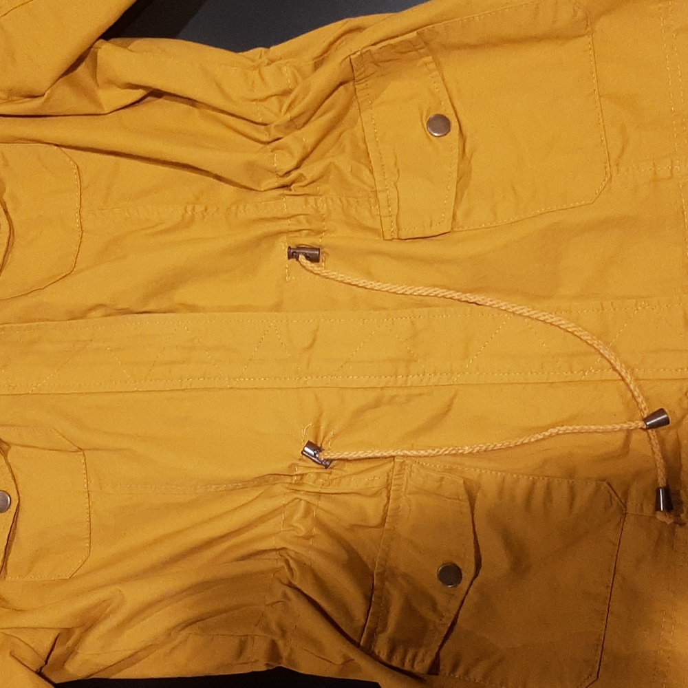 Mustard lightweight coat with hood - Picture 7 of 13